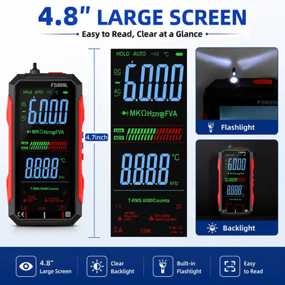 Smart USB Rechargeable 6000-Count True RMS Digital Multimeter