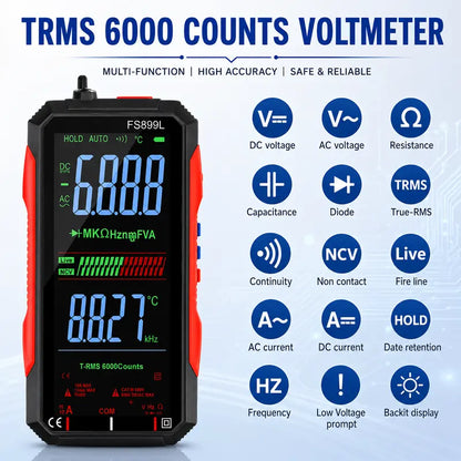 Smart USB Rechargeable 6000-Count True RMS Digital Multimeter