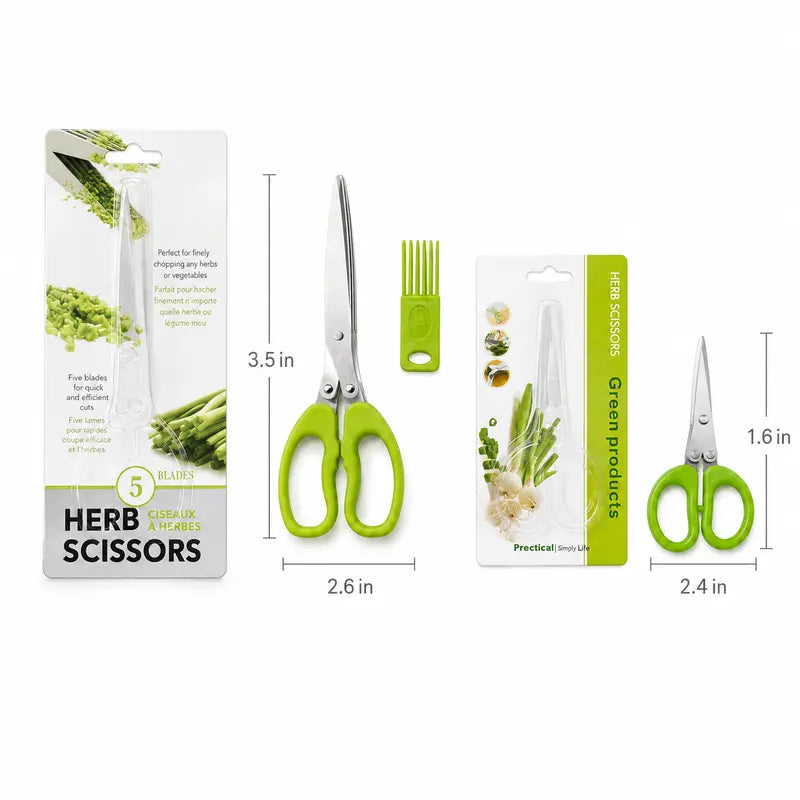 5-Blade Stainless Steel Herb & Scallion Shears for Instant Prep | Buy 1 Get 1 Free