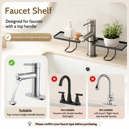 Over-Faucet Bathroom Sink Organizer Shelf