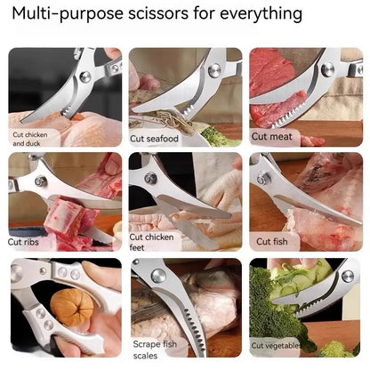 Heavy-Duty Poultry & Bone Scissors - Effortless Meat Cutting | Buy 1 Get 1 Free