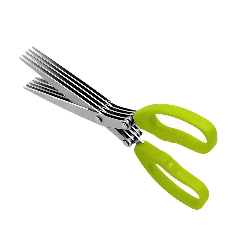 5-Blade Stainless Steel Herb & Scallion Shears for Instant Prep | Buy 1 Get 1 Free