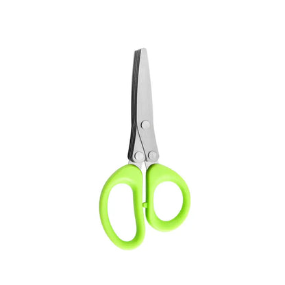 5-Blade Stainless Steel Herb & Scallion Shears for Instant Prep | Buy 1 Get 1 Free