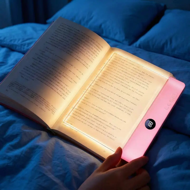 Full Page Transparent LED Reading Light – No Glare, Zero Partner Disturbance