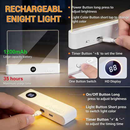 Full Page Transparent LED Reading Light – No Glare, Zero Partner Disturbance