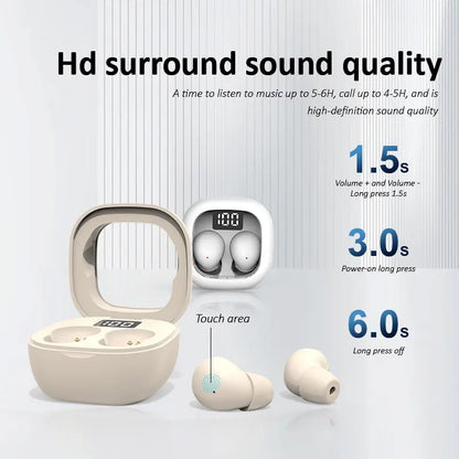 Ultra-Small Invisible Sleep Earbuds with ENC Noise Canceling