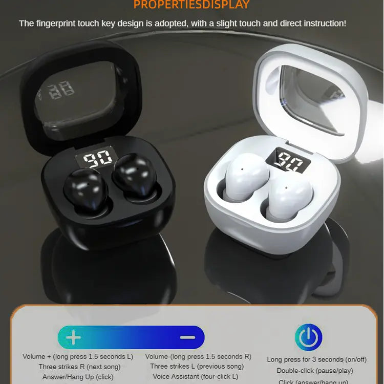 Ultra-Small Invisible Sleep Earbuds with ENC Noise Canceling